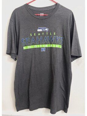 NFL Team Apparel Seattle Seahawks NFC Graphic Tee T-Shirt XL Charcoal Gray Soft